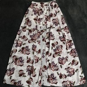 UK2LA Floral High-Low Chiffon Skirt Shorts